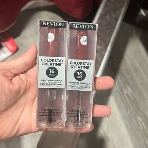 Set of 2 - 380 Always Sienna Revlon Liquid Lipstick w/Clear Lip Gloss, ColorStay